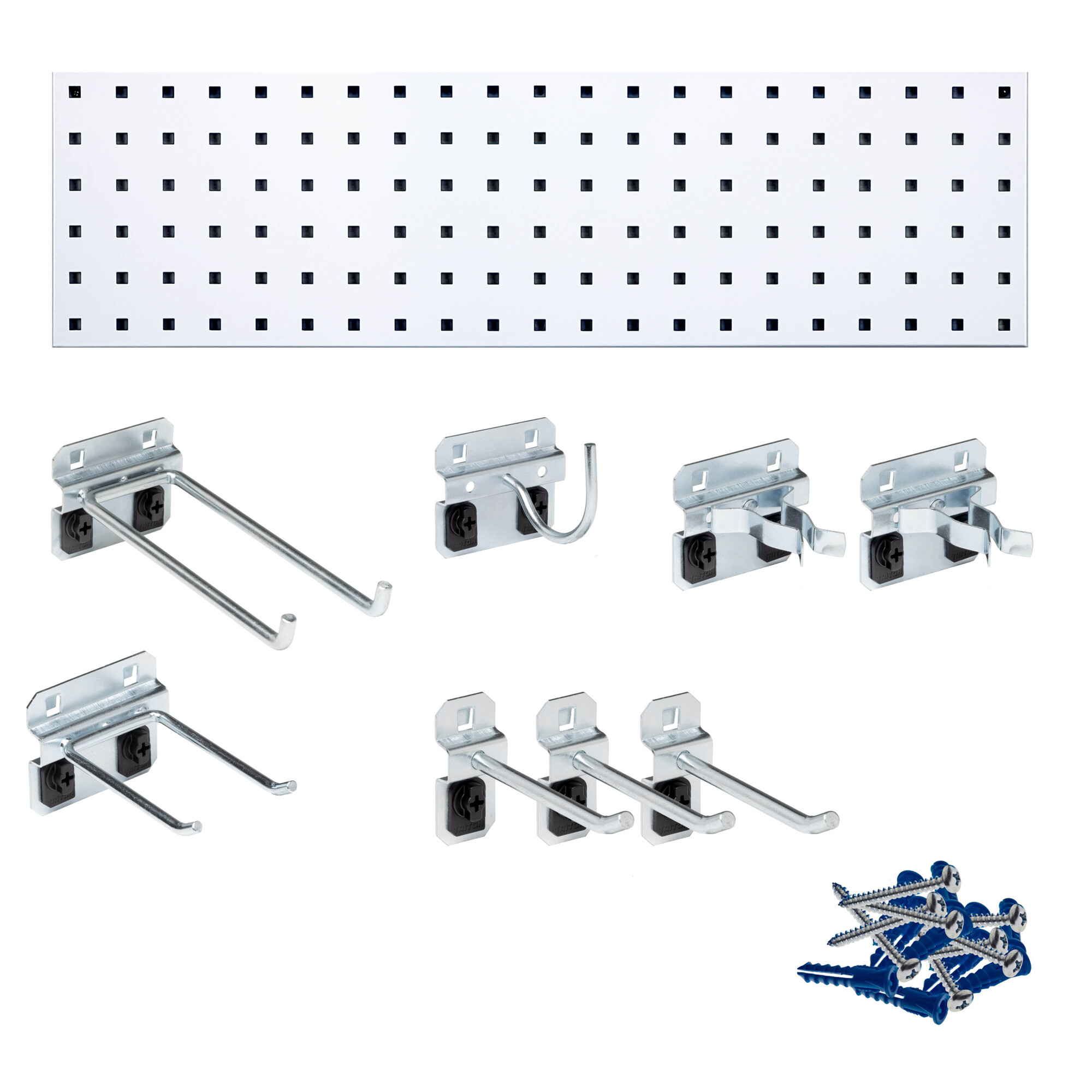 Triton LocBoard Garden Pegboard Strip Kit, White, 31 1/2in.L x 9in.W, Model# LBS31G-WHT